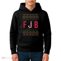 FJB Ugly Christmas Sweater Kids Hoodie thumb 4