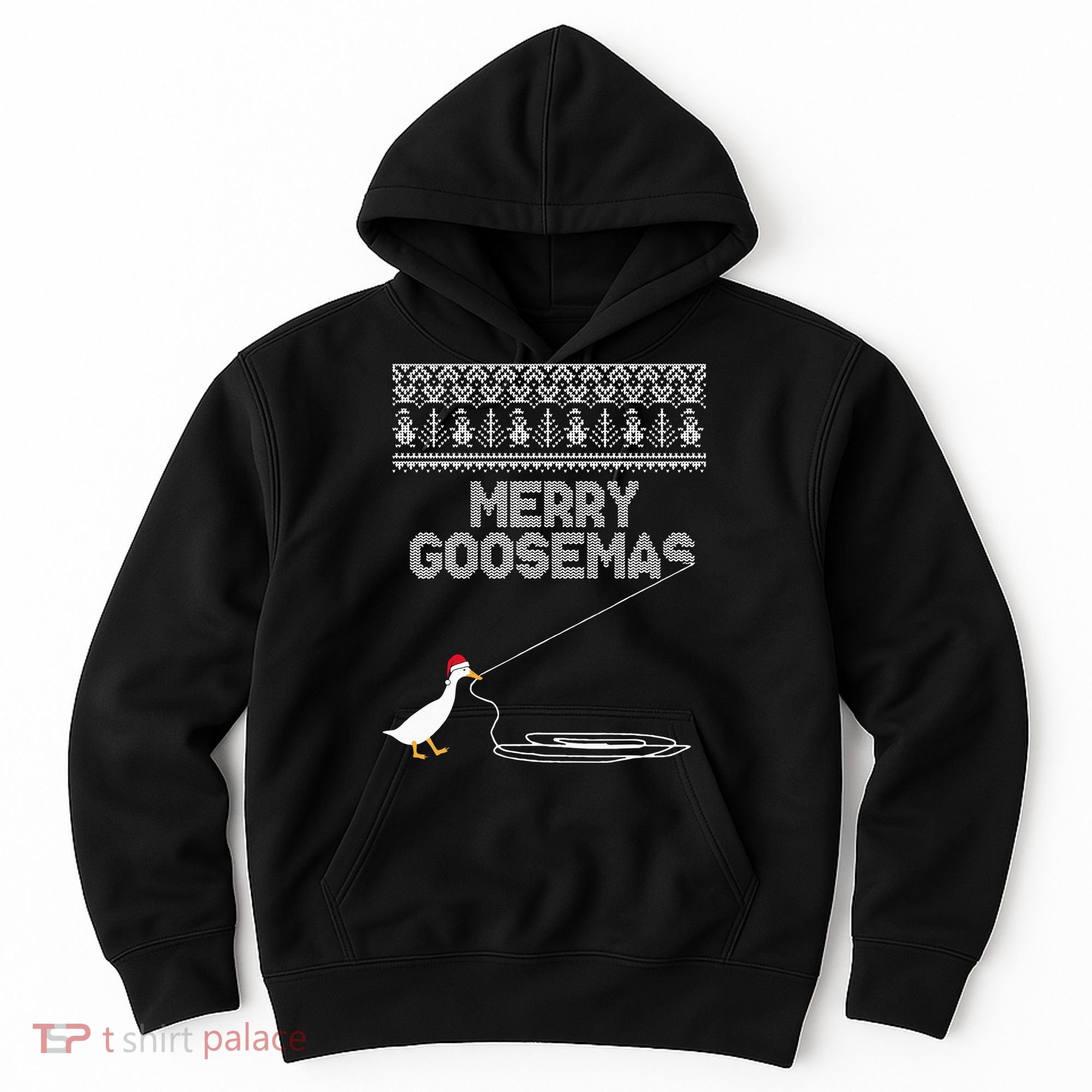 Funny Ugly Christmas Sweater Merry Goosemas Farm Life Hoodie