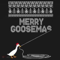 Funny Ugly Christmas Sweater Merry Goosemas Farm Life Women's Tank Top thumb 5