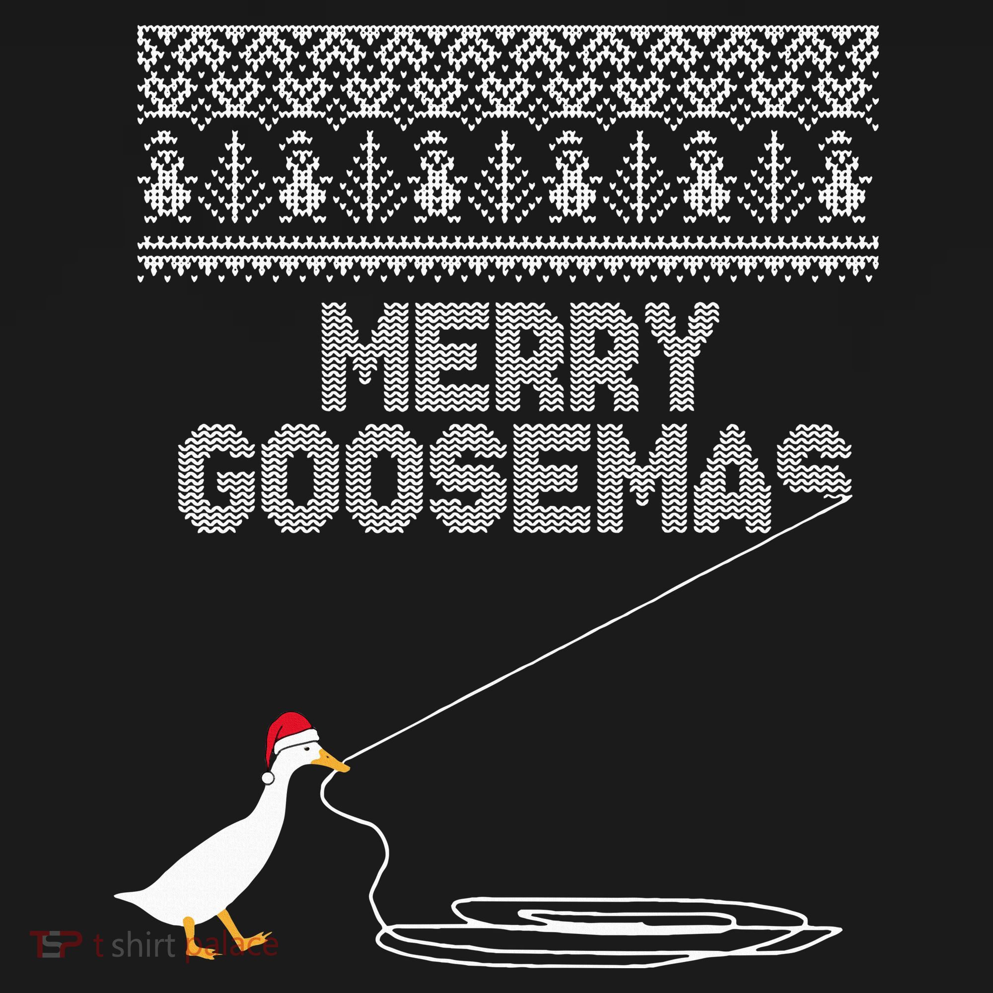 Funny Ugly Christmas Sweater Merry Goosemas Farm Life Women's Tank Top