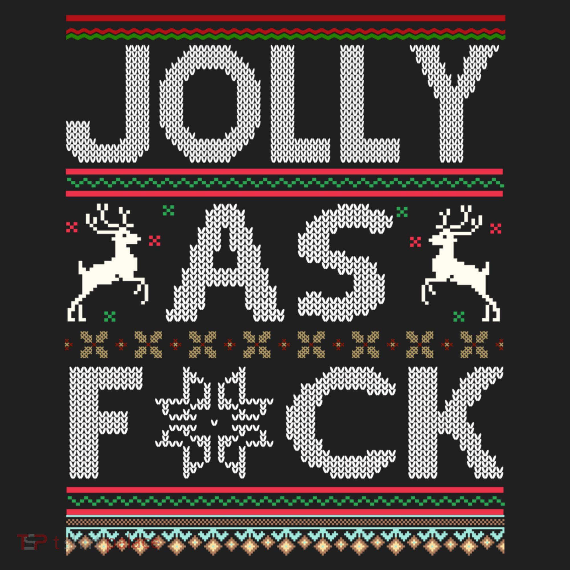 Funny Ugly Christmas Jolly As F Ck Xmas Party Gift Beanie