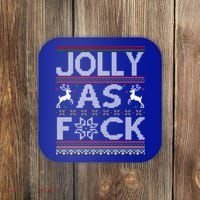 Funny Ugly Christmas Jolly As F Ck Xmas Party Gift Coaster thumb 0