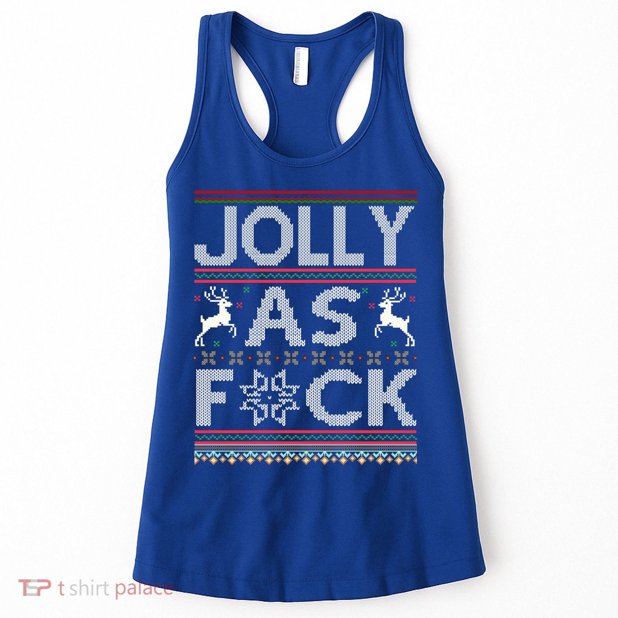 Funny Ugly Christmas Jolly As F Ck Xmas Party Gift Women's Tank Top