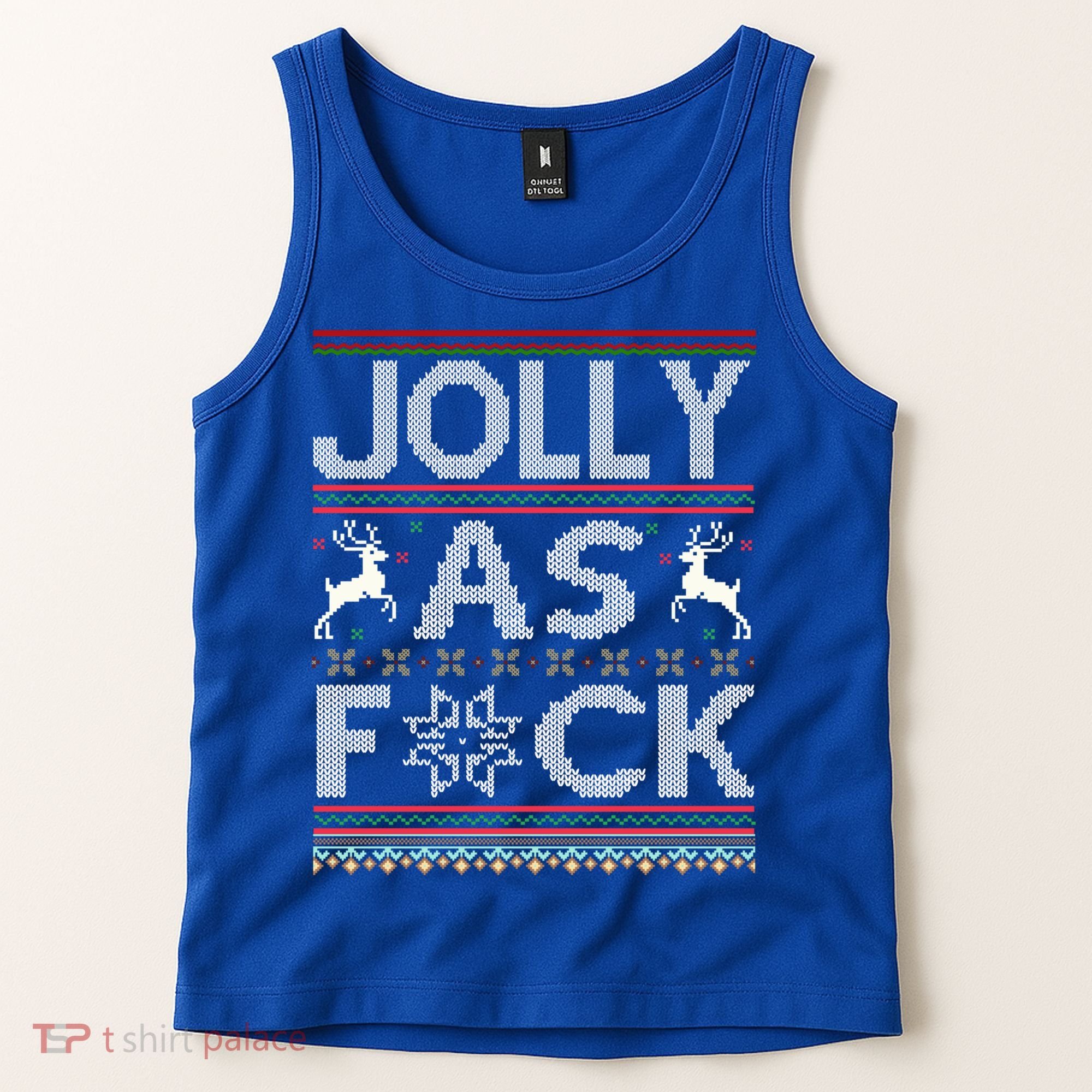 Funny Ugly Christmas Jolly As F Ck Xmas Party Gift Tank Top
