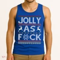 Funny Ugly Christmas Jolly As F Ck Xmas Party Gift Tank Top thumb 3