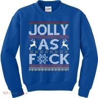 Funny Ugly Christmas Jolly As F Ck Xmas Party Gift Kids Sweatshirt thumb 0