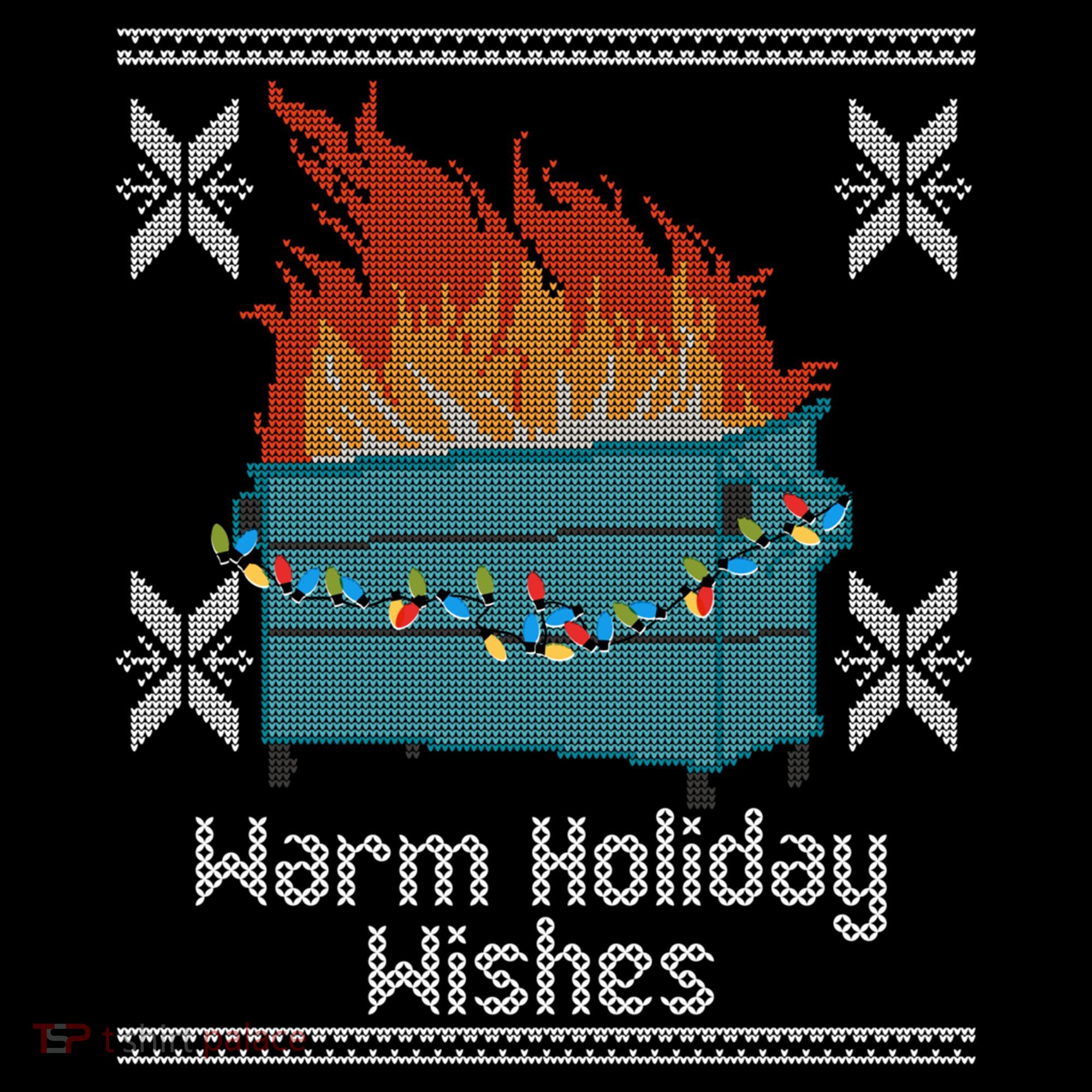 Funny Ugly Christmas Warm Holiday Wishes Dumpster Fire Gift Coffee Mug
