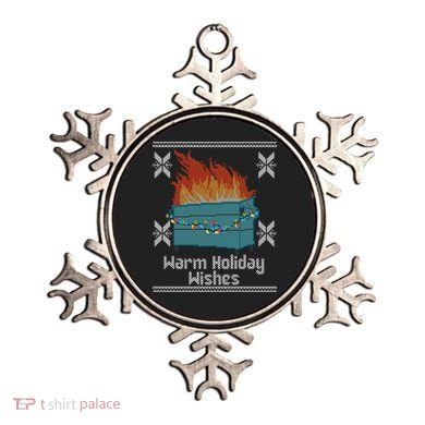 Funny Ugly Christmas Warm Holiday Wishes Dumpster Fire Gift Ornament