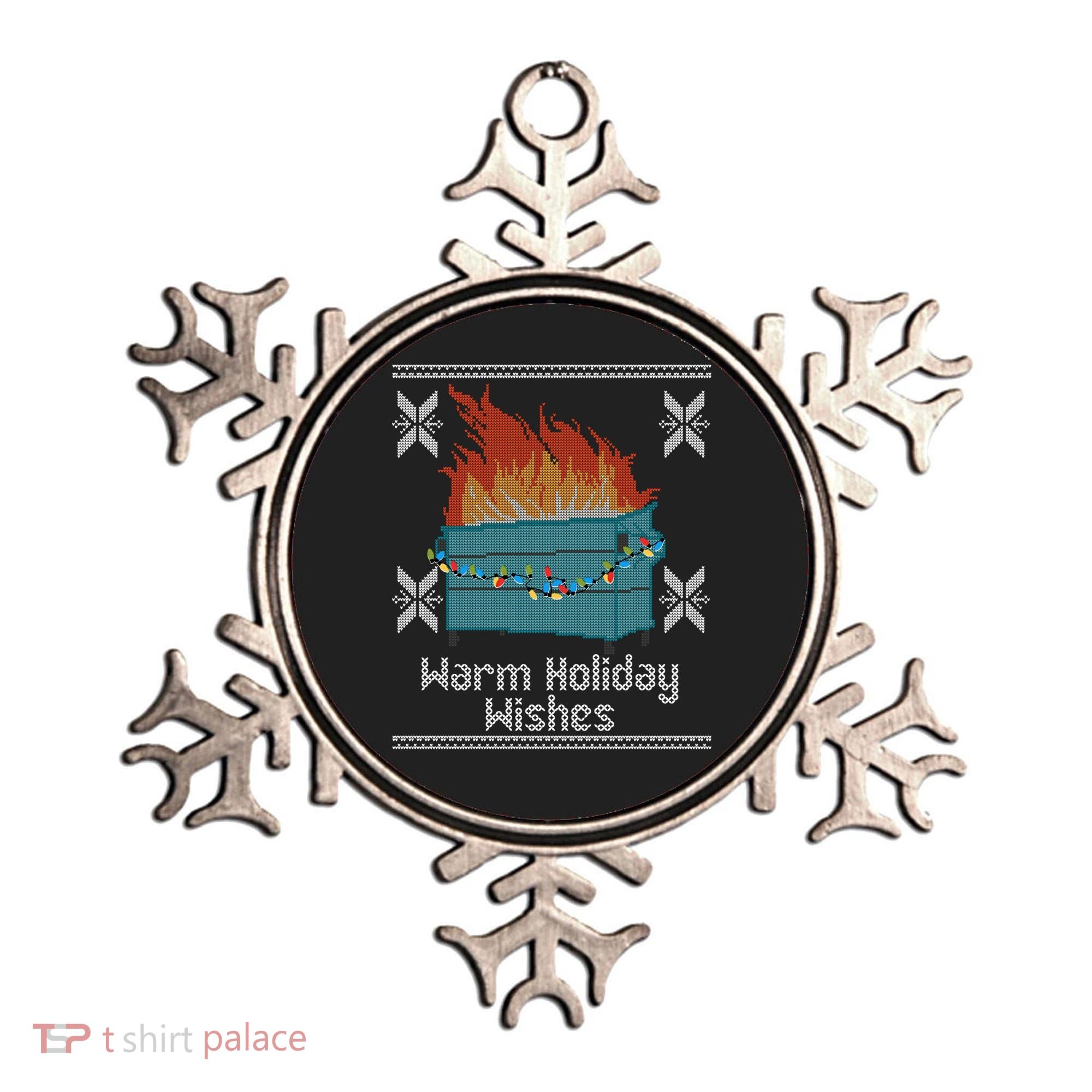 Funny Ugly Christmas Warm Holiday Wishes Dumpster Fire Gift Ornament