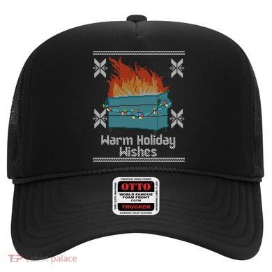 Funny Ugly Christmas Warm Holiday Wishes Dumpster Fire Gift Hat