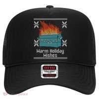 Funny Ugly Christmas Warm Holiday Wishes Dumpster Fire Gift Hat thumb 0