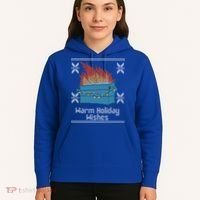 Funny Ugly Christmas Warm Holiday Wishes Dumpster Fire Gift Hoodie thumb 5