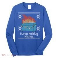Funny Ugly Christmas Warm Holiday Wishes Dumpster Fire Gift Long Sleeve Shirt thumb 0