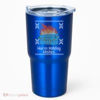 Funny Ugly Christmas Warm Holiday Wishes Dumpster Fire Gift Tumbler thumb 0
