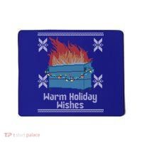 Funny Ugly Christmas Warm Holiday Wishes Dumpster Fire Gift Mousepad thumb 0