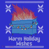 Funny Ugly Christmas Warm Holiday Wishes Dumpster Fire Gift Mousepad thumb 1