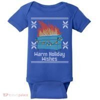 Funny Ugly Christmas Warm Holiday Wishes Dumpster Fire Gift Baby Bodysuit thumb 0
