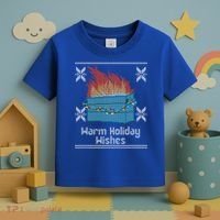 Funny Ugly Christmas Warm Holiday Wishes Dumpster Fire Gift Toddler T-Shirt thumb 3
