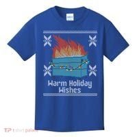 Funny Ugly Christmas Warm Holiday Wishes Dumpster Fire Gift Kids T-Shirt thumb 0
