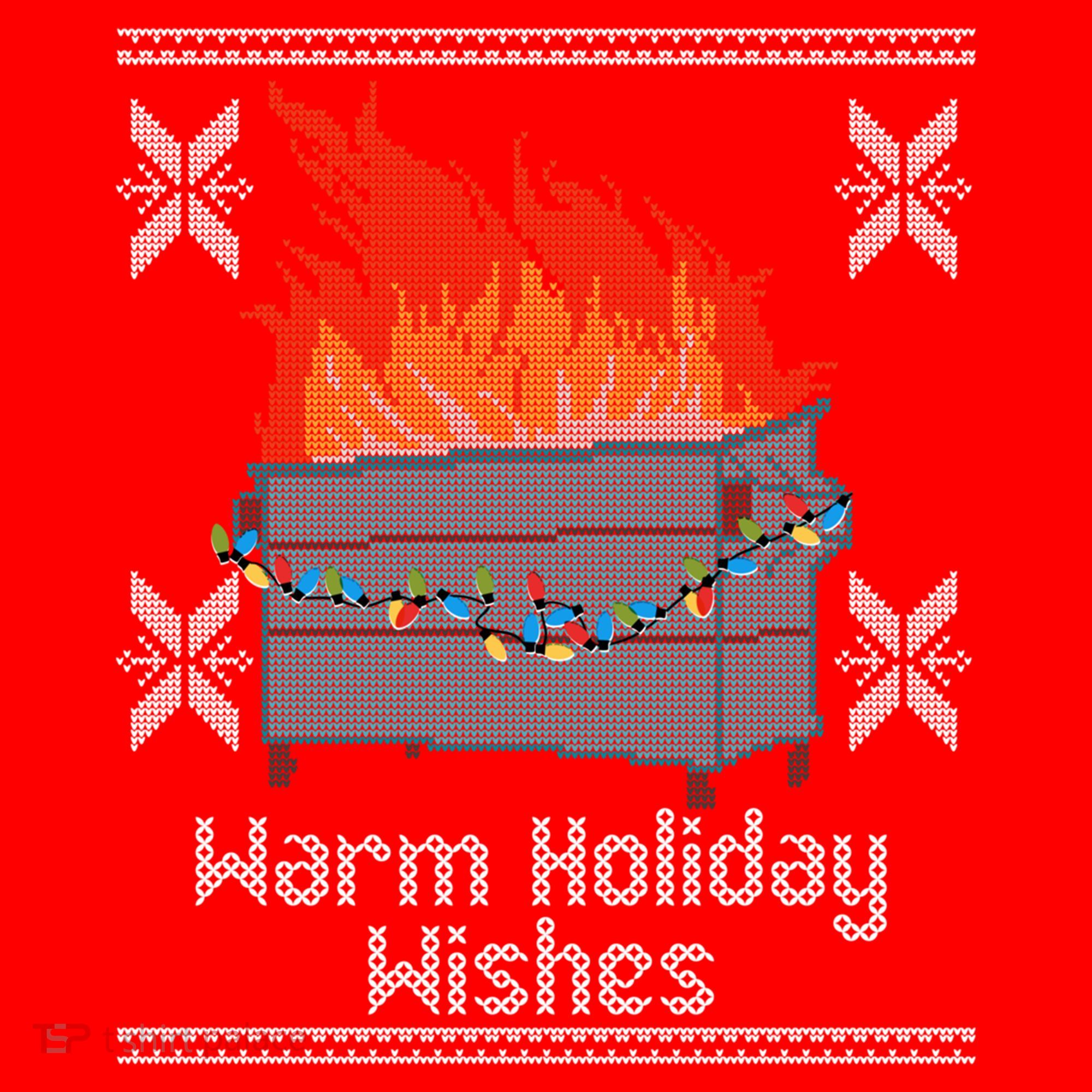 Funny Ugly Christmas Warm Holiday Wishes Dumpster Fire Gift Santa Hat