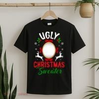 Funny Ugly Christmas Sweater With Mirror T-Shirt thumb 2