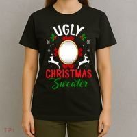 Funny Ugly Christmas Sweater With Mirror T-Shirt thumb 4