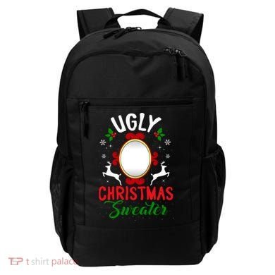 Funny Ugly Christmas Sweater With Mirror Backpack