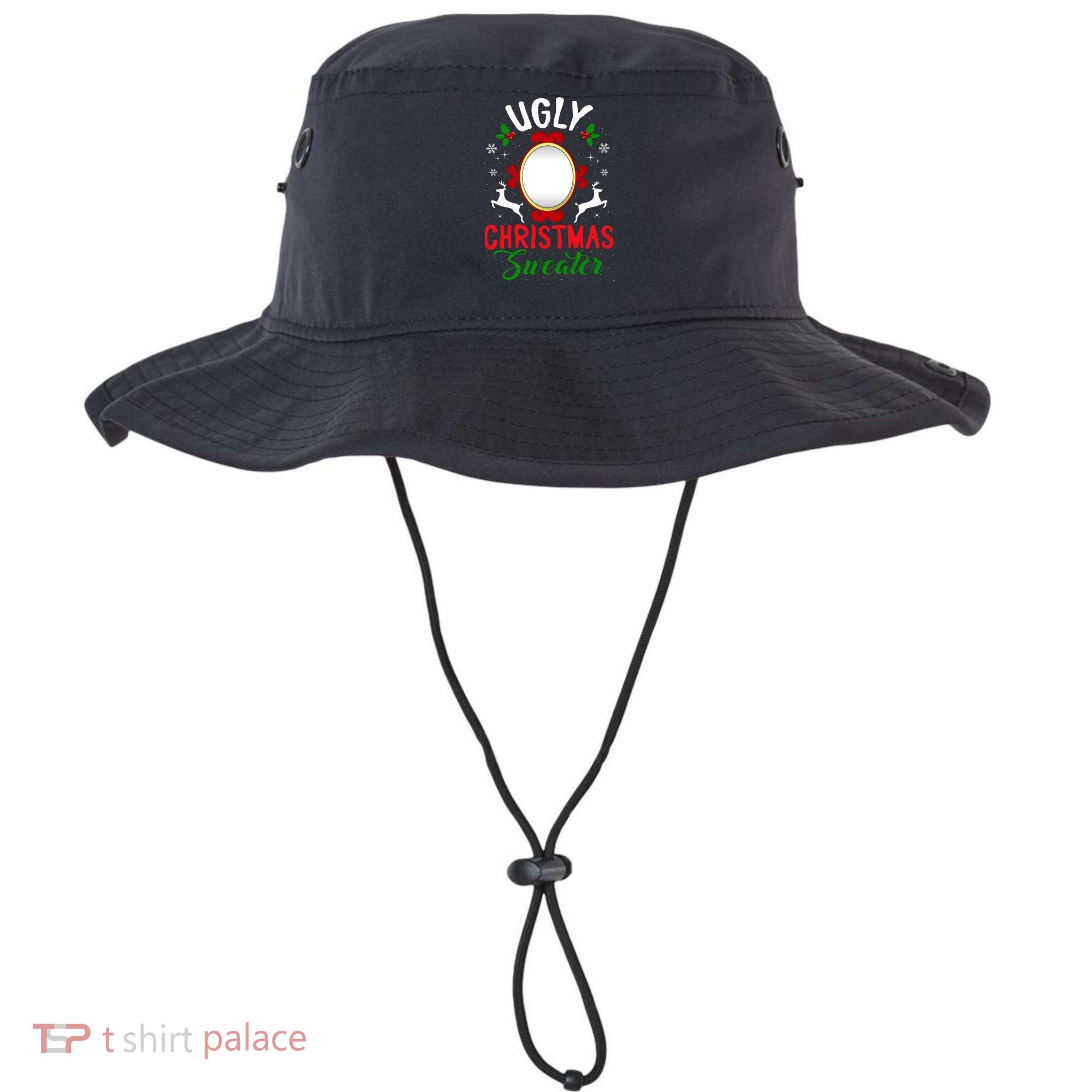 Funny Ugly Christmas Sweater With Mirror Bucket Hat