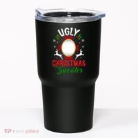 Funny Ugly Christmas Sweater With Mirror Tumbler thumb 0