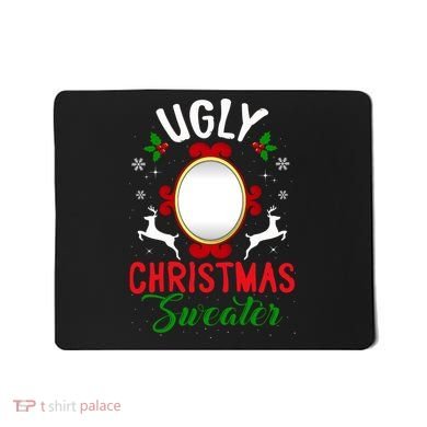 Funny Ugly Christmas Sweater With Mirror Mousepad