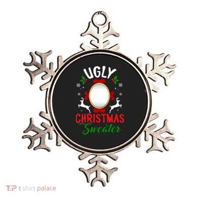 Funny Ugly Christmas Sweater With Mirror Ornament