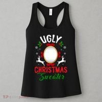 Funny Ugly Christmas Sweater With Mirror Women's Tank Top thumb 3