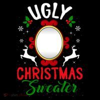 Funny Ugly Christmas Sweater With Mirror Women's Tank Top thumb 5