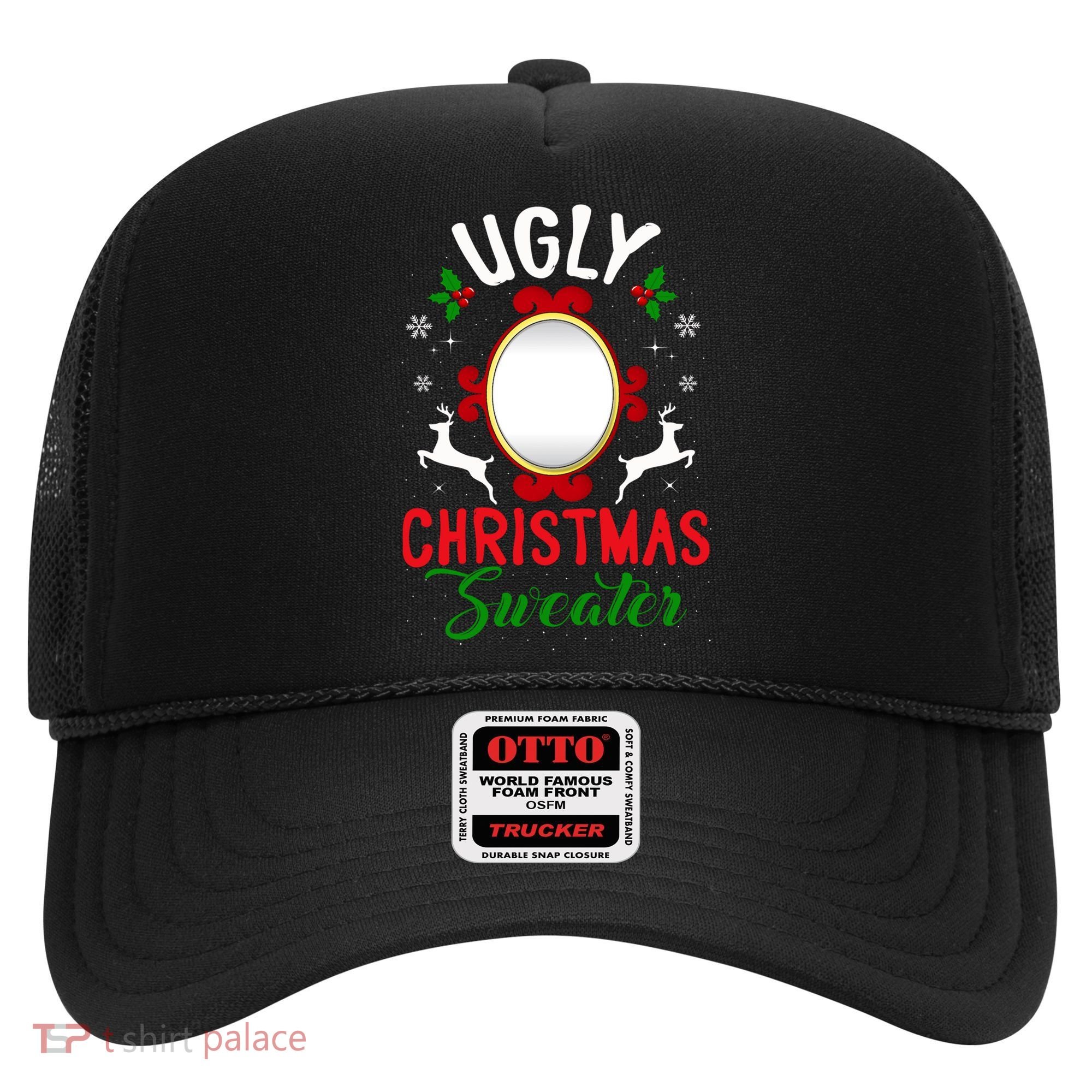 Funny Ugly Christmas Sweater With Mirror Hat