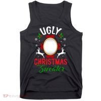 Funny Ugly Christmas Sweater With Mirror Tank Top thumb 0