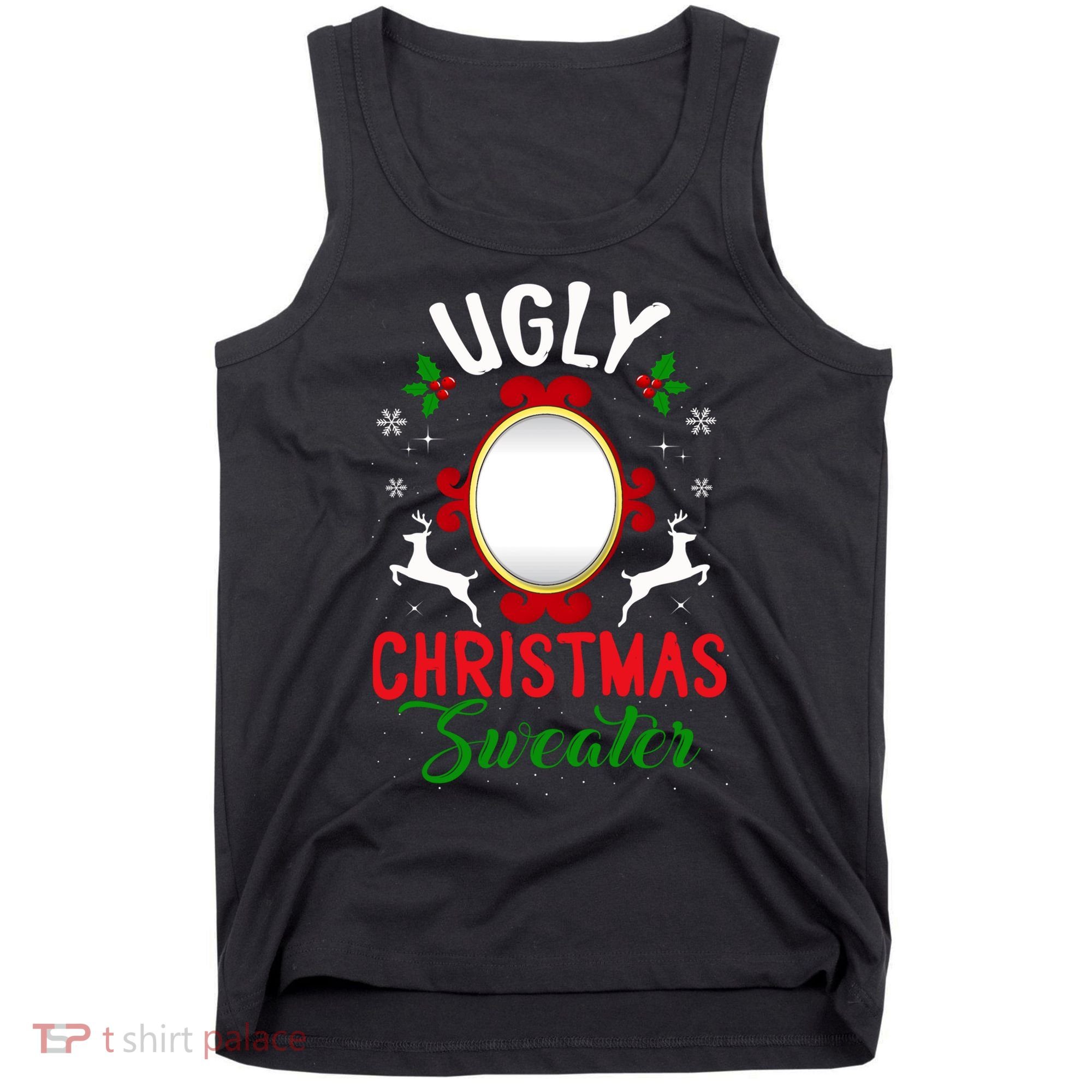 Funny Ugly Christmas Sweater With Mirror Tank Top