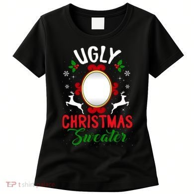 Funny Ugly Christmas Sweater With Mirror Women's T-Shirt