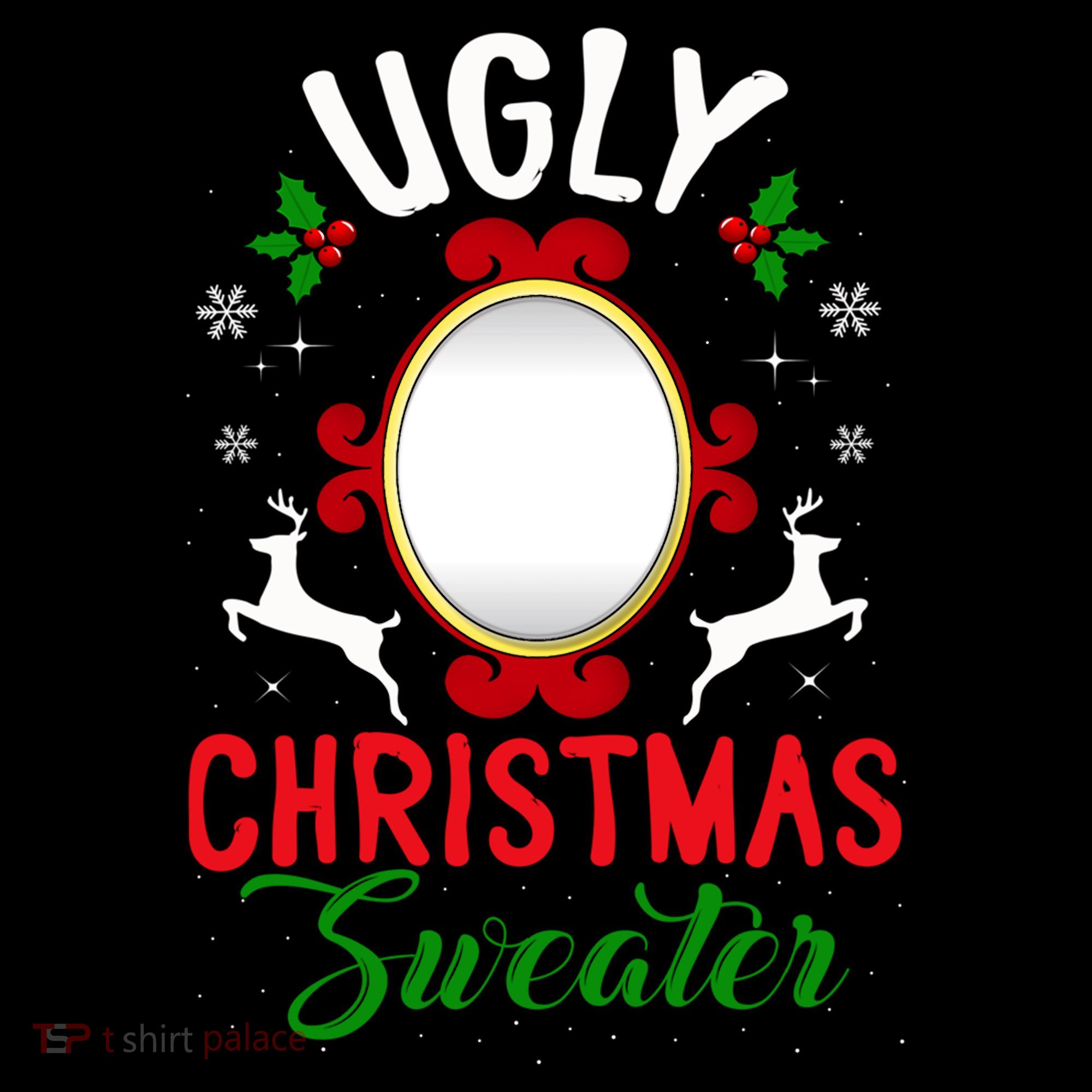 Funny Ugly Christmas Sweater With Mirror Women's T-Shirt