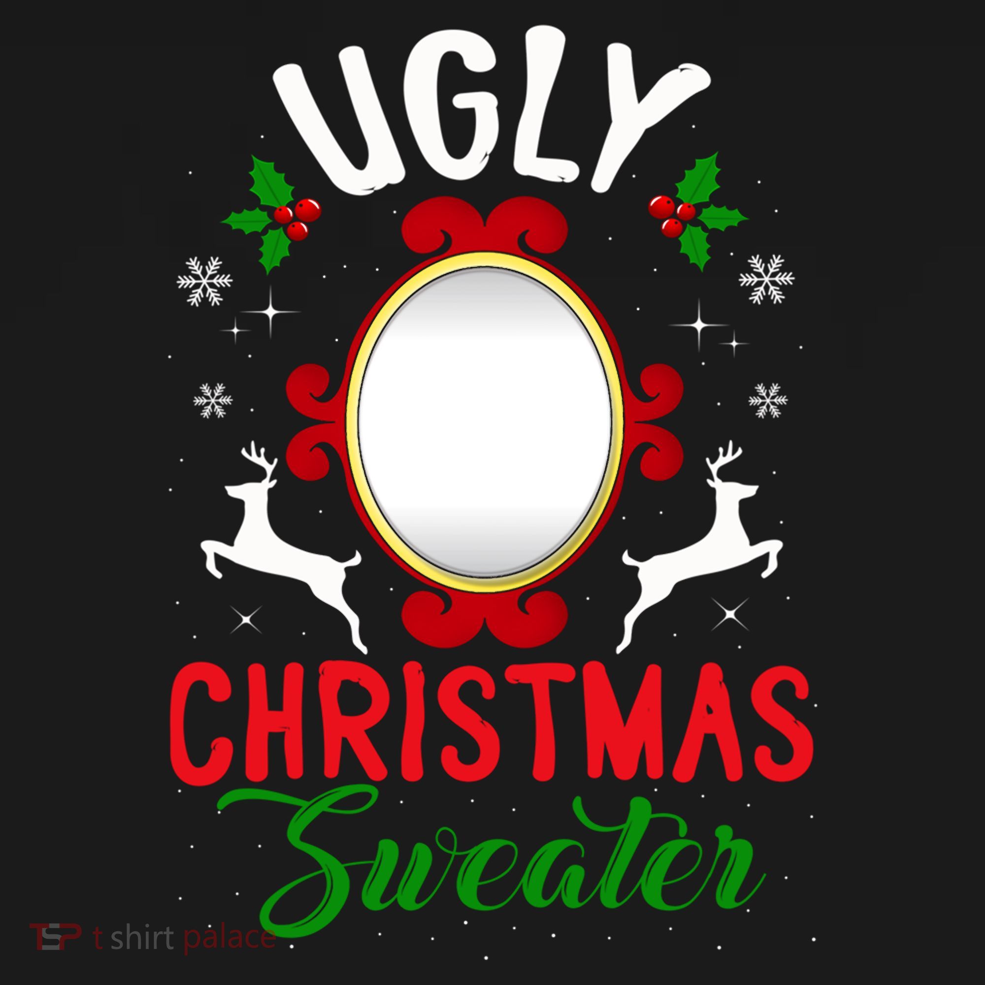 Funny Ugly Christmas Sweater With Mirror Kids Hoodie