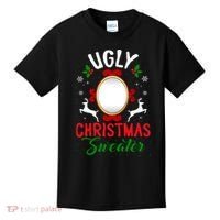 Funny Ugly Christmas Sweater With Mirror Kids T-Shirt thumb 0