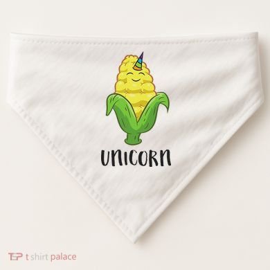 Funny Uni Corn Unicorn Corn Lovers Corn Farmer USA-Made Doggie Bandana