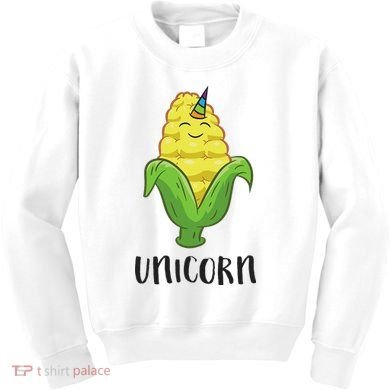 Funny Uni Corn Unicorn Corn Lovers Corn Farmer Kids Sweatshirt