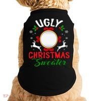 Funny Ugly Christmas Sweater With Mirror Doggie Tank thumb 0