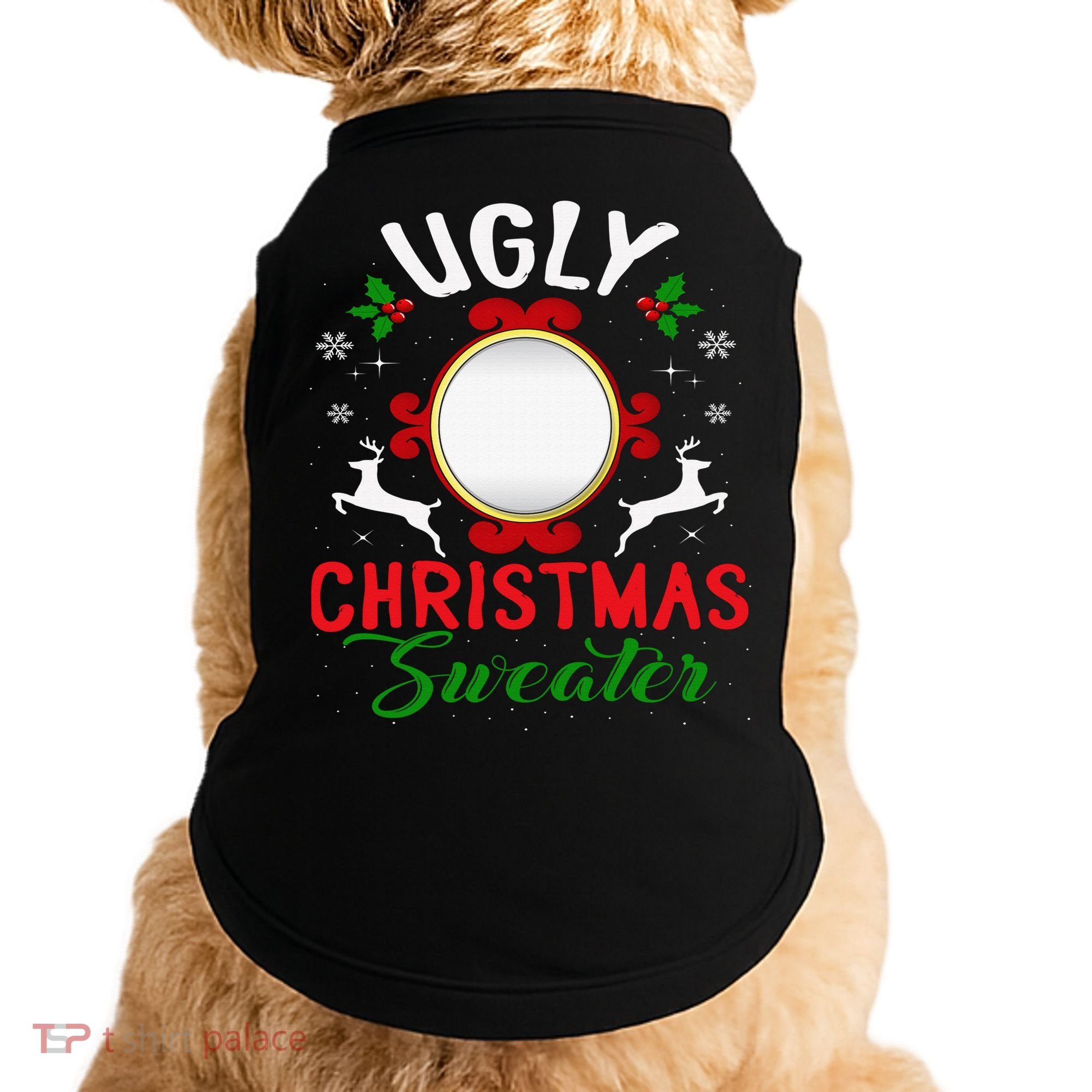 Funny Ugly Christmas Sweater With Mirror Doggie Tank