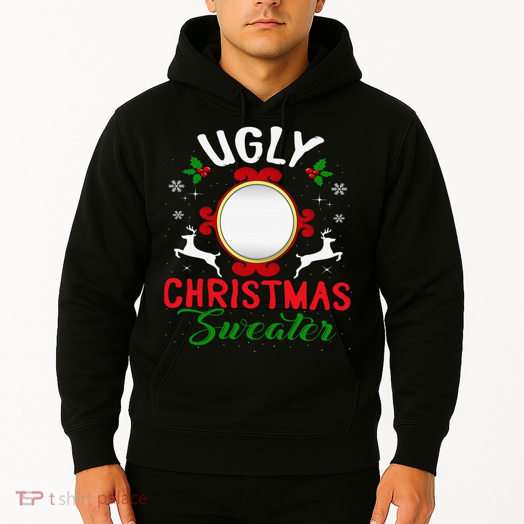 Funny Ugly Christmas Sweater With Mirror Hoodie