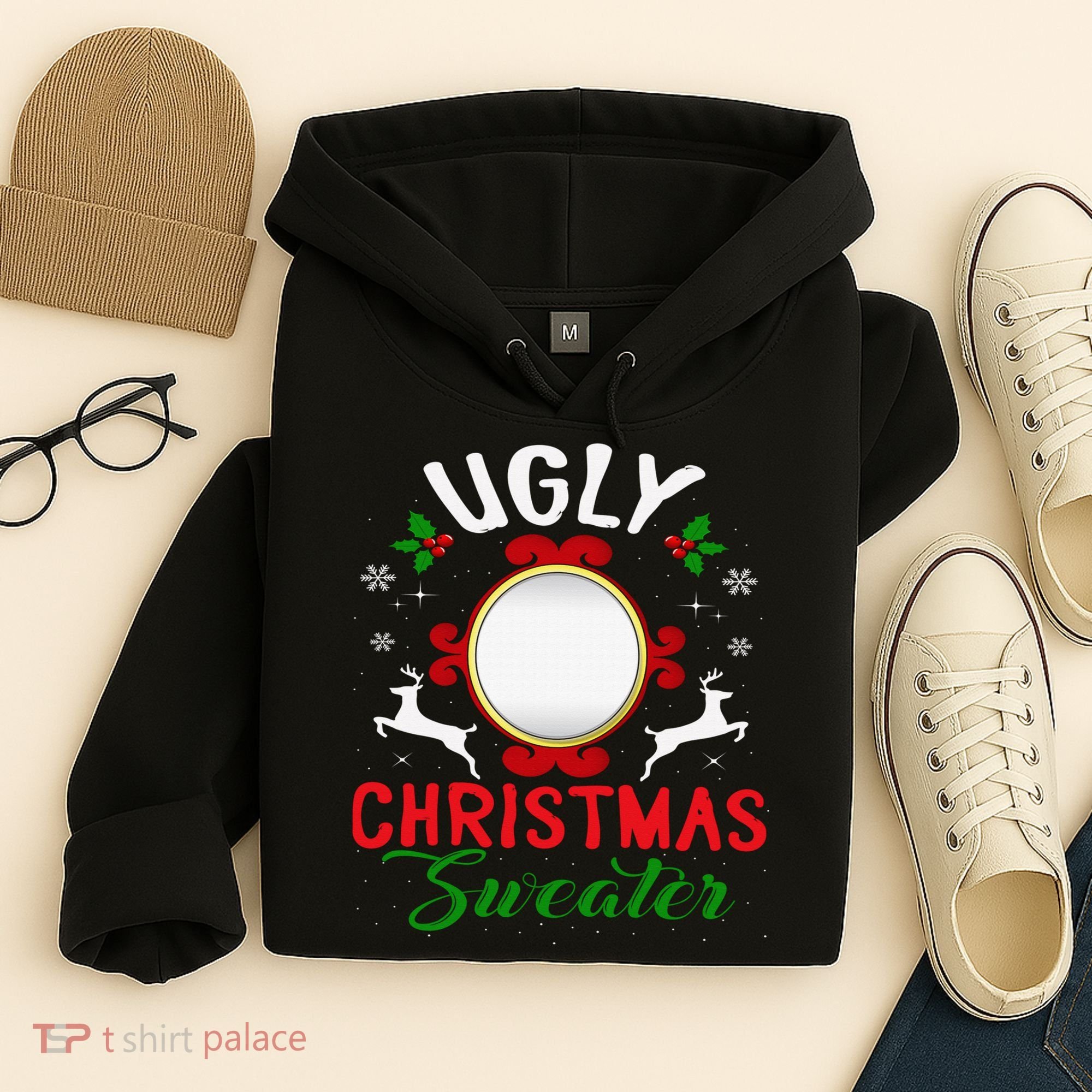 Funny Ugly Christmas Sweater With Mirror Hoodie