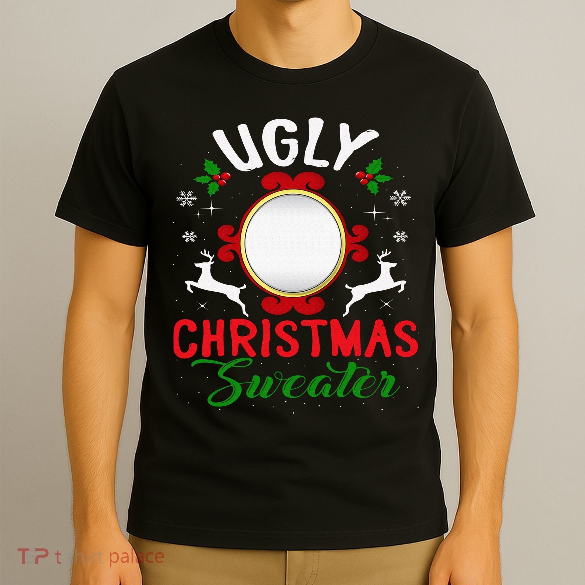 Funny Ugly Christmas Sweater With Mirror T-Shirt