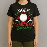 Funny Ugly Christmas Sweater With Mirror T-Shirt thumb 4