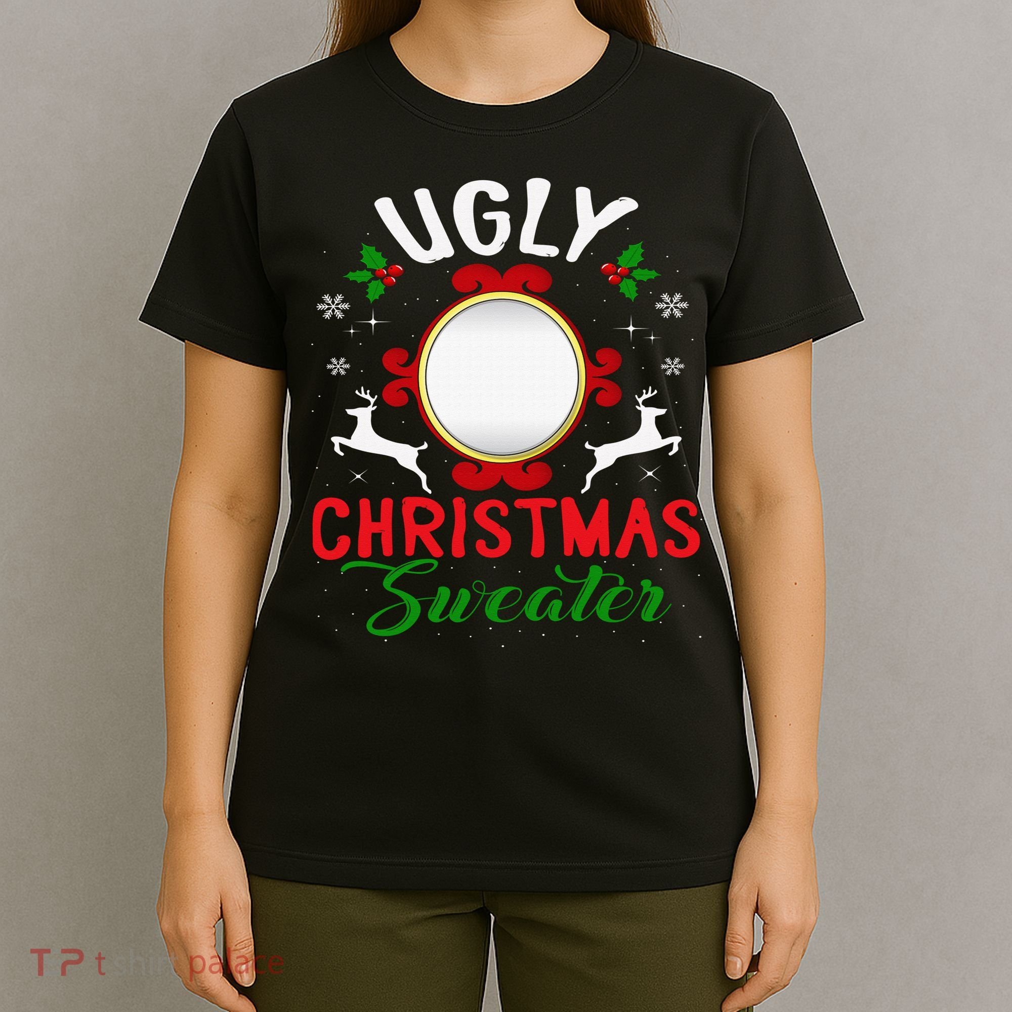 Funny Ugly Christmas Sweater With Mirror T-Shirt