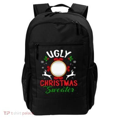 Funny Ugly Christmas Sweater With Mirror Backpack